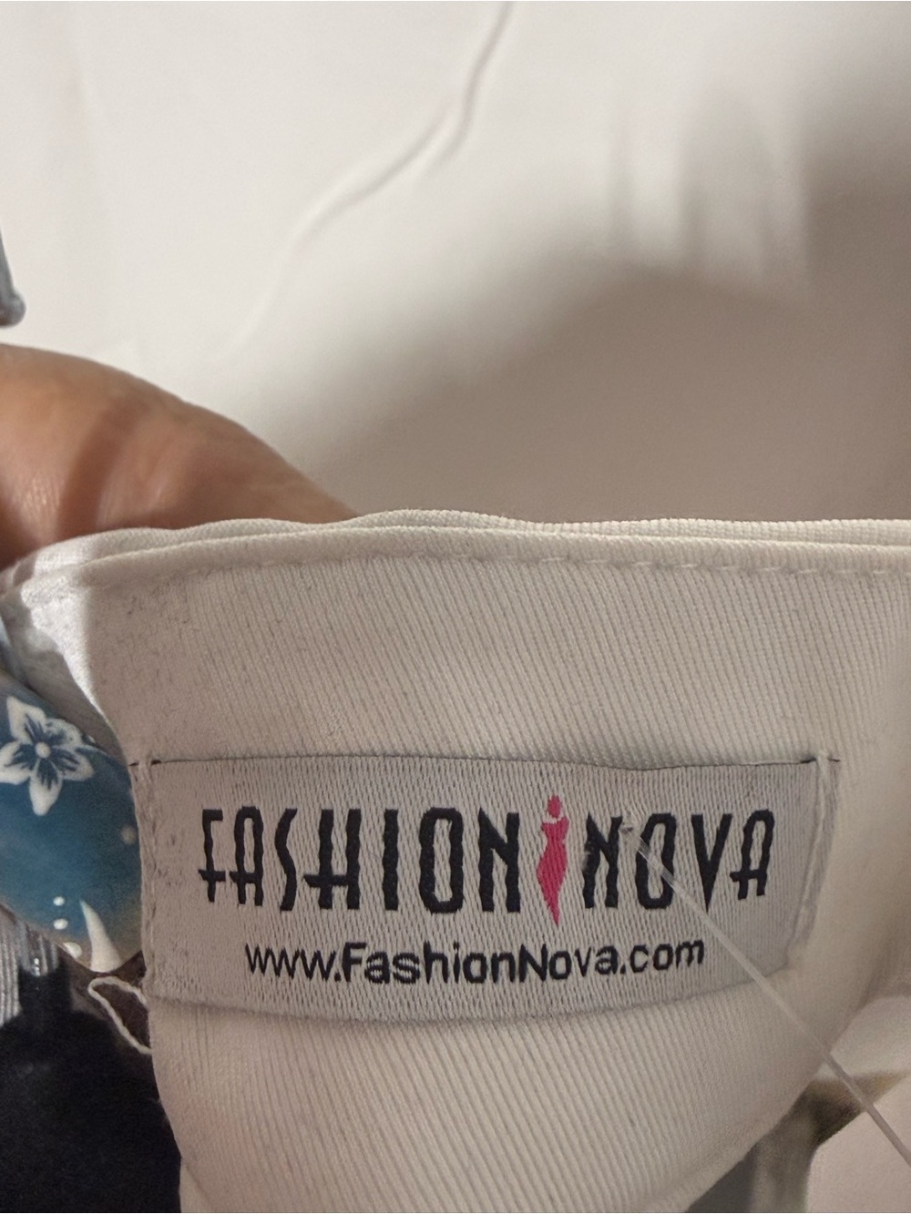 Fashion Nova White Label Top with Pink Logo Accent - Picture 4 of 6